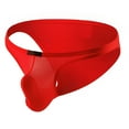 thumbnail image 1 of Ohufall Mens Underwear Open Crotch Men's Underwear Youth Ice Silk Thin Style Sexy Transparent Low Waist Briefs Men Clearance, 1 of 2