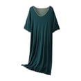 thumbnail image 1 of Ohufall Nightgowns for Women, Women's Nightgown Cotton Sleep Shirts Short Sleeve Nightshirt Pullover Nightdress Soft Sleepwear, 1 of 3