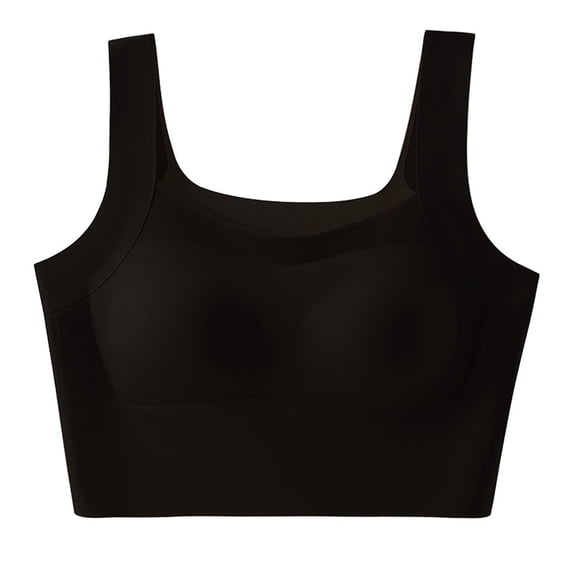 Ohufall Plus Size Bras for Women Solid Color Full Coverage Bralette Comfortable Gathered Seamless Bras,40A/B/C-44A/B/C