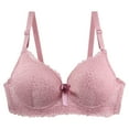 thumbnail image 1 of Ohufall Plus Size Everyday Bras for Women Full Coverage Soft Lace Wirefree Bras Thin Style Push Up Bras, 34B/C-44B/C, 1 of 5