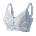 thumbnail image 1 of Ohufall Plus Size Push Up Womens Bras Front Closure Zipper Wireless Bras for Women Breathable Comfortable Underwear, 34B/C-42B/C, 1 of 5