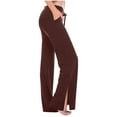 thumbnail image 1 of Ohufall Plus Size Yoga Pants For Women High Waisted Workout Lounge Loose Fit Wide Leg Pants Long Palazzo Pants, 1 of 5