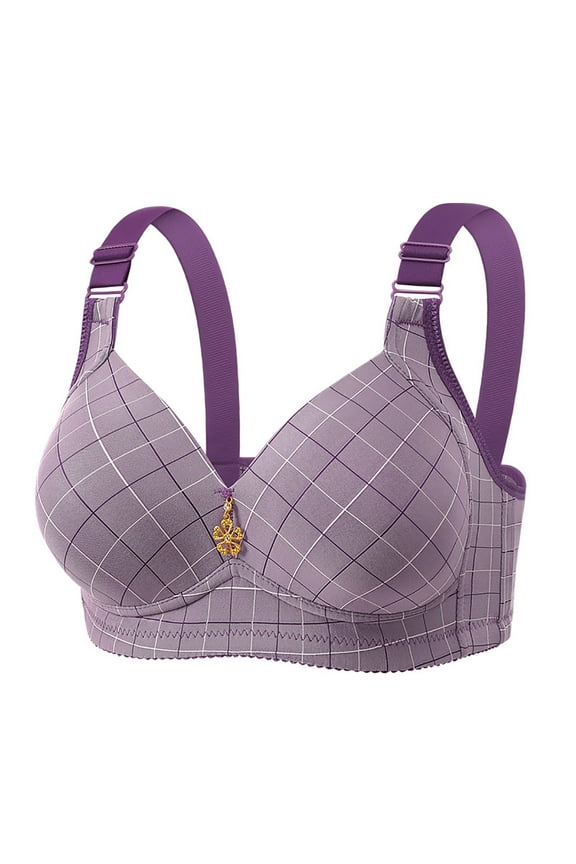 Push Up Seamless Bras for Women No Underwire Support and Lift V Neck Wireless T-Shirt Bras Full Coverages Bralettes Everyday Bras, 36B/C-46B/C