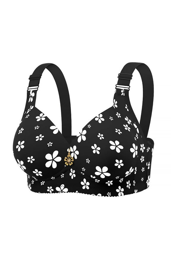 Push Up Seamless Bras for Women No Underwire Support and Lift V Neck Wireless T-Shirt Bras Full Coverages Bralettes Everyday Bras, 36B/C-46B/C