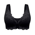 thumbnail image 1 of Ohufall Push Up Front Closure Bras for Women No Underwire Low Cut Deep V Seamless Bra Bralette Plus Size Full Coverage Bras, 1 of 4