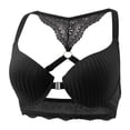 thumbnail image 1 of Ohufall Racerback Bras for Women Wirefree Trendy High Supports Bras Lace Front Closure Adjustable Strap Comfy Bras, 1 of 9