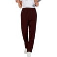 thumbnail image 1 of Ohufall Scrub Pants for Women, Elastic Waist Solid Color High Rise Tapered Leg with Pockets, Healthcare Comfortable Basic Work Pants, 1 of 8