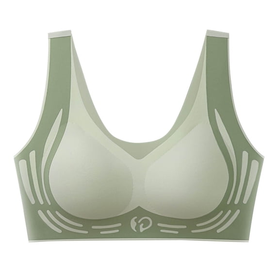 Ohufall Seamless Gym Sport Bras for Women Stretch Breathable No Underwire Gathering Push Up Workout Yaga Bra Womens Soft Support Full Coverage Bralettes