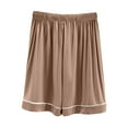 thumbnail image 1 of Ohufall Sleep Shorts for Women Plus Size Summer Solid Casual Elastic High Waist Modal Pj Short Light Comfy Home Loungewear Soft Loose Pajama Shorts, 1 of 3