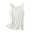 thumbnail image 1 of Ohufall Sleeveless Tank Tops for Women Ribbed Stretch Crew Neck Tanks Comfortable Solid Thin Undershirts, 1 of 5