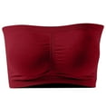 thumbnail image 1 of Ohufall Strapless Sports Bras for Women Plus Size Sexy Solid Gathering Wireless Yoga Bra Ladies Comfy Breathable Gym Workout Bandeau Bras on Clearance, 1 of 7