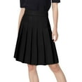 thumbnail image 1 of Ohufall Stretchy Pleated Knee-length Skirts for Women Plus Size Fashion Solid Casual High Waist School Uniform Skirt Summer Loose Comfy A-Line Athletic Tennis Skirt, 1 of 9