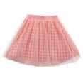 thumbnail image 1 of Ohufall Summer Tutu Skirts for Kids Girls Comfy Breathable Plaid Printed Mesh Party Dance Skirt Cute Casual Elastic Waist Princess Skirts for Girls, Size 3-14 Years, 1 of 3