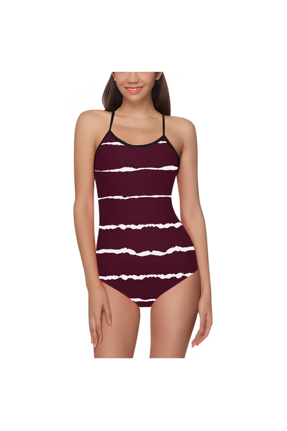 Swimsuits For Women Womens One Piece Bikini Bathing Suits Stripes Swimming Suits Beachwear Summer Save Clearance