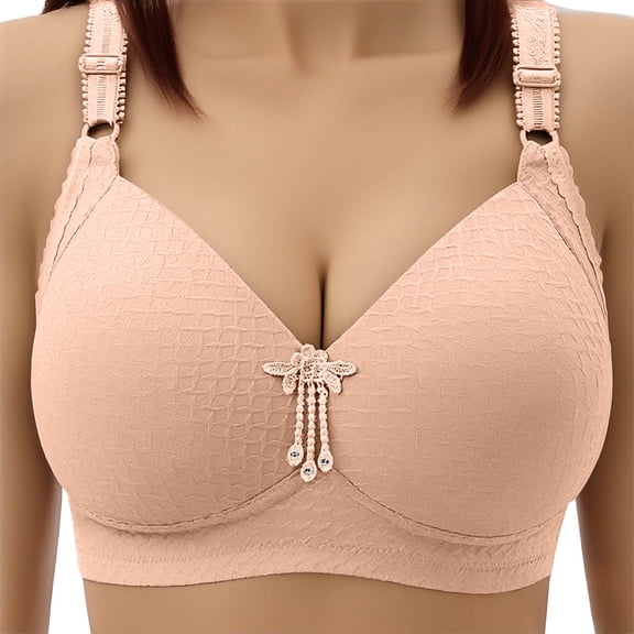 Ohufall T-Shirt Bras for Women Push Up Comfort Underwire Brassiere Full Coverage Lightly Lined Soft Everyday Bras 2026