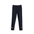 thumbnail image 1 of Ohufall Toddler Girls Cotton Leggings Cute Solid Color Casual Bow-Knot Elastic Waist Trousers Stretchy Soft Comfortable Active Legging Pants for Little Girls, 2-13 Years, 1 of 6