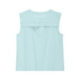 thumbnail image 1 of Ohufall Toddler Girls Workout Tank Tops Fashion Solid Casual Backless Crew Neck Tanks Summer Loose Comfy Sleeveless Cotton Shirts for Little Girls, Size 12M-9Y, 1 of 6