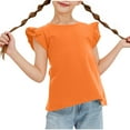 thumbnail image 1 of Ohufall Toddler Kids Girls Tank Tops with Flutter Sleeves Summer Solid Color Round Neck Tanks Cute Casual Sleeveless Shirts for Little Girls, 3-13 Years, 1 of 8