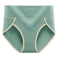 thumbnail image 1 of Ohufall Underwear for Women Plus Size Fashion Sexy Solid Color High Waist Tummy Control Panties Stretchy Comfy Hip Lift Cotton Briefs, 1 of 3