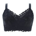 thumbnail image 1 of Ohufall Underwear for Women Plus Size Full Coverage Wireless Lace Bralette with Adjustable Straps Bras, 1 of 2