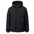 thumbnail image 1 of Ohufall Winter Jackets For Men New Fashion Hooded Down Jacket Outdoor Overalls With Large Pockets Short Casual Down Jacket For Men And Women Long Sleeve Hooded Casual Outwear & Jackets on Clearance, 1 of 4