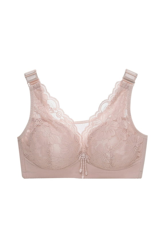 Wireless Bras for Women No Underwire Comfort Lace Bras Full Coverage Everyday Bra New Upgrade, 36C/D-46C/D