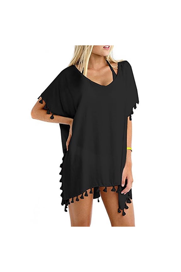 Women Bathing Suit New Fashion Beach Sexy Solid Hem Cover Up Swimwear Clearance