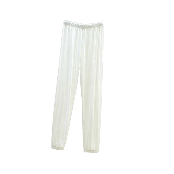 Ohufall Women Pant Casual Jogger Sleep Pajama Pants Lightweight Stretchy Knit Full Length Loose Pant