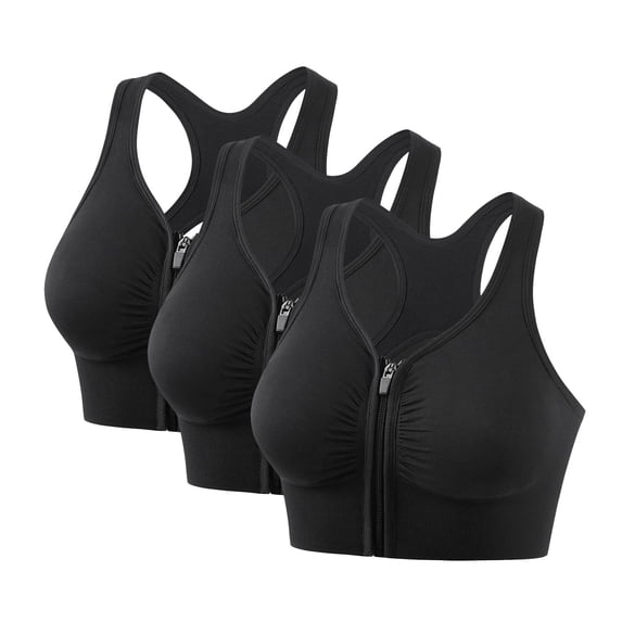 Ohufall Women Racerback Sports Bras High Impact Yoga Gym Sport Bras Workout Activewear Fitness Support Bras
