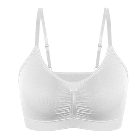 Ohufall Women's Athletic Running Bras Sexy Solid Gathering Push Up Shockproof Yoga Bras Stretch Breathable Full Coverage Workout Sport Bras for Women