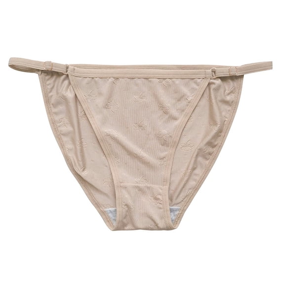 Ohufall Women's Cotton Briefs Plus Size Adjustable Underwear Stretch Breathable Everyday Panties