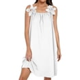 thumbnail image 1 of Ohufall Women's Dress Loose Sling Solid Color Knee-Length Dress Casual Vacation Comfort Dress, 1 of 6