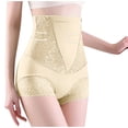 thumbnail image 1 of Ohufall Women's High Waist Shapewear Panties Fashion Solid Floral Pattern Shaping Briefs Stretchy Breathable Hip-lifting Tummy Control Underwear, 1 of 7