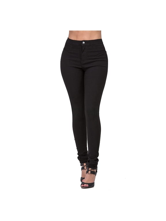 Women's Jeans Jeggings Womens Skinny High Waisted Fake Denim Jeggings Soft Stretch Seamless Full Leggings Pull-On Casual Pants
