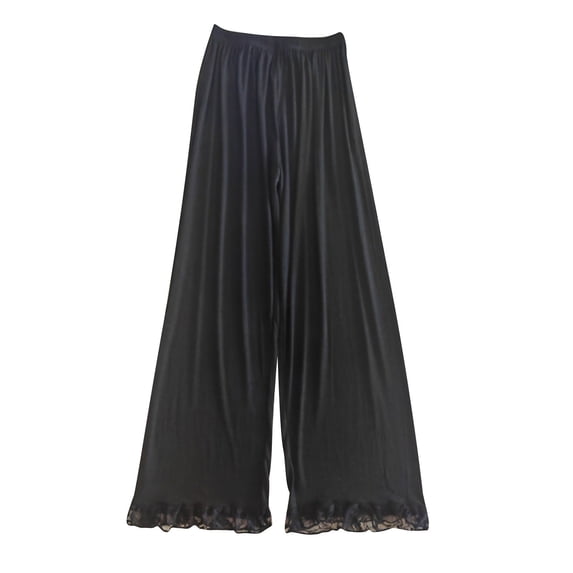 Ohufall Women's Modal Pajama Pants Cute Solid Elastic Waist Home Sleepwear Soft Comfy Lounge Pant Fashion Lace Loose Pj Bottoms for Women