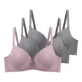thumbnail image 1 of Ohufall Women's Pack of 3 Push Up Bra Seamless Bralettes Everyday Bras Comfort Sleep Bra Full Coverage Bras, 38B/C-48B/C, 1 of 2