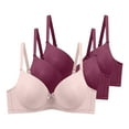 thumbnail image 1 of Ohufall Women's Pack of 3 Push Up Bra Seamless Bralettes Everyday Bras Comfort Sleep Bra Full Coverage Bras, 38B/C-48B/C, 1 of 2