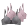 thumbnail image 1 of Ohufall Women's Pack of 3 Push Up Bra Seamless Bralettes Everyday Bras Comfort Sleep Bra Full Coverage Bras, 38B/C-48B/C, 1 of 8