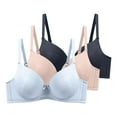 thumbnail image 1 of Ohufall Women's Pack of 3 Push Up Bra Seamless Bralettes Everyday Bras Comfort Sleep Bra Full Coverage Bras, 38B/C-48B/C, 1 of 2