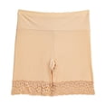 thumbnail image 1 of Ohufall Women's Seamless Boyshorts Panties Sexy Breathable Solid Color Lace High Waist Boxer Briefs Stretchy Tummy Control Full Coverage Underwear, 1 of 4