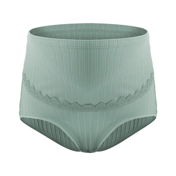 Ohufall Women’s Seamless Maternity Panties High Waisted Pregnancy Underwear Belly Support Briefs Over Bump -