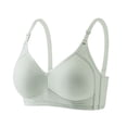 thumbnail image 1 of Ohufall Women's Solid Color Lifting Comfortable Bra Clasp Closure Adjustable Straps Bralette, 1 of 4