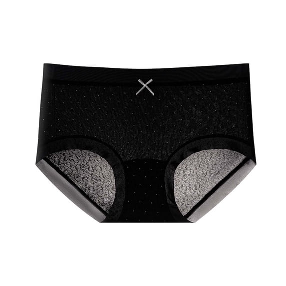 Ohufall Women's Solid Color Soft Regular Briefs with Breathable Ventilated Fabric for Daily Underwear