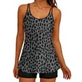 thumbnail image 1 of Ohufall Women's Tankini Swimsuit 2 Piece Set Bathing Suits Tummy Control Tank Top Swimwear with Shorts, 1 of 6