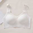 thumbnail image 1 of Ohufall Women's Wide Strap Bra Solid Color Seamless Wireless Bras Push Up Breathable Daily Bralette, 1 of 4