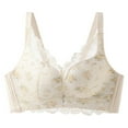 thumbnail image 1 of Ohufall Women's Wireless Lace Bras Push Up Wire Free Everyday Bras No Underwire Breathable Bras, 34B/C-46B/C, 1 of 5