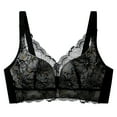 thumbnail image 1 of Ohufall Women's Wireless Lace Bras Push Up Wire Free Everyday Bras No Underwire Breathable Bras, 34B/C-46B/C, 1 of 5