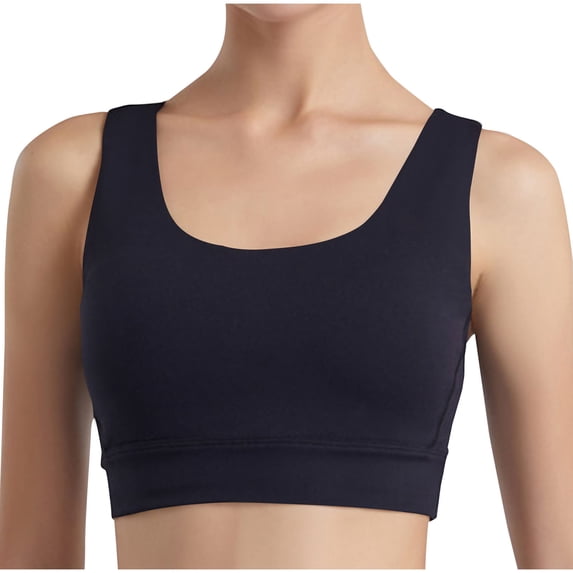 Ohufall Womens Athletic Sport Bras Solid Cashual Wirefree Full Coverage Yoga Bras Comfy Breathable Stretch High Support Gym Workout Bras for Women