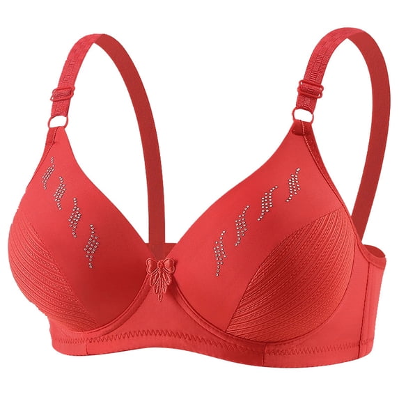 Ohufall Womens Bra Adjustable Strap Deep V Push Up Bra Wirefree Comfort Support Daily Underwear