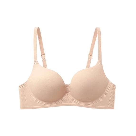 Ohufall Womens Bra Wirefree Push Up with Seamless Smooth Cup Bra Lightweight Feel Underwear,36A/B-38A/B